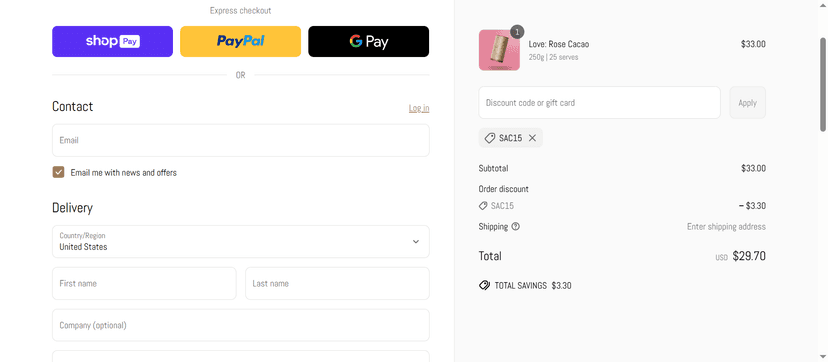 Sitewide Discount - Get Sacred Taste’s Products at 15% Off